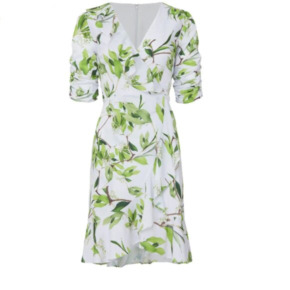 Adrianna Papell Dresses & Skirts - Size 4 - ADRIANNA PAPELL - Floral Faux Wrap Dress Rent the Runway $149 msrp